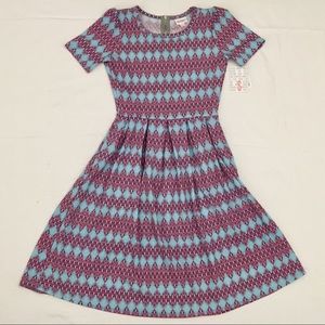 NWT Lularoe Amelia Dress Size S 👗💗 Diamond Print